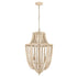 Rustic Chandelier 3 Lights Wood Beaded Chandeliers Lights Fixture